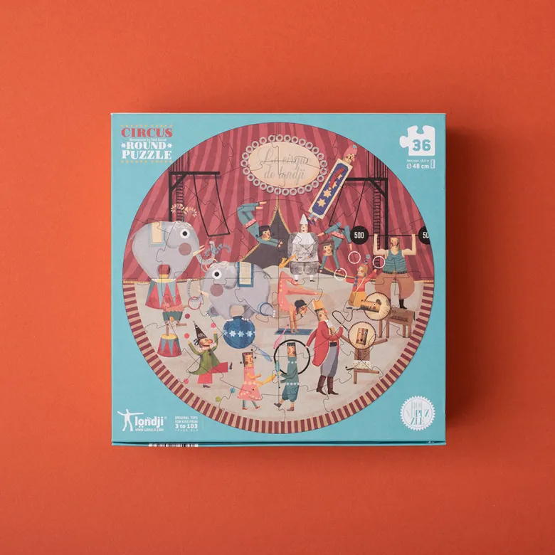 Londji Puzzle, Round, Circus Edition - 36 Pieces