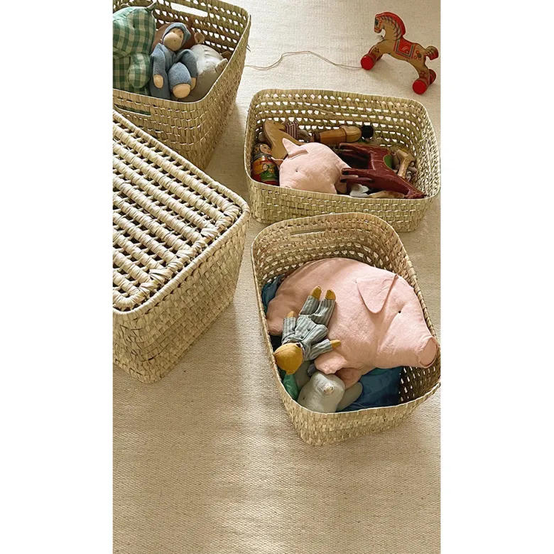 Lubilu Basket Made from Palm Leaves, L38 – 38 x 29 x 19 cm