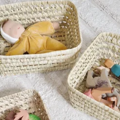 Lubilu Basket Made of Palm Leaves, L48 - 48 x 40 x 20 cm