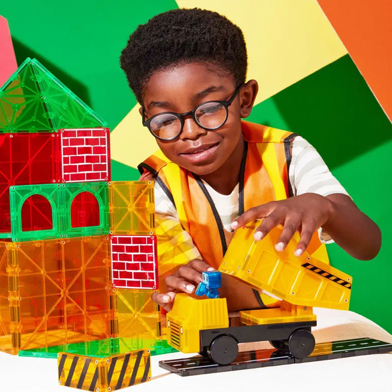 Magna-Tiles Building Plate Set XL, Magnetic Construction Set with 50 Pieces