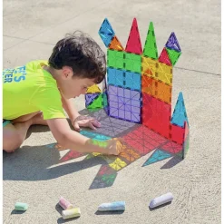 Magna-Tiles Clear Colors, Magnetic Building Set with 32 Pieces