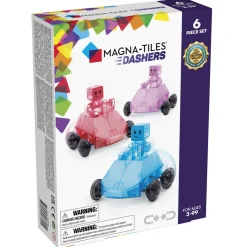 Magna-Tiles Dashers, Magnetic Building Set with 6 Pieces