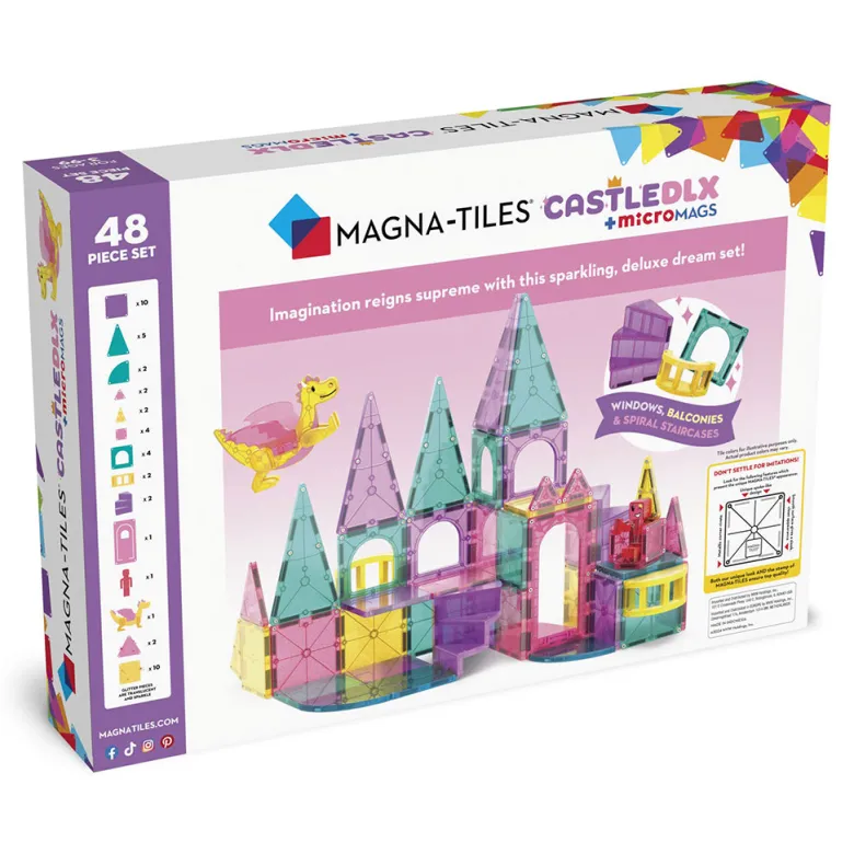 Magna-Tiles Deluxe Slot, Magnetic Construction Set with 48 Pieces