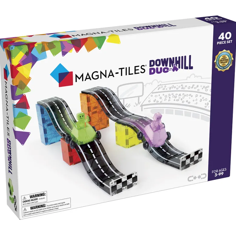 Magna-Tiles Downhill Duo, Magnetic Building Set with 40 Pieces