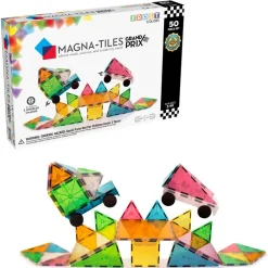 Magna-Tiles Grand Prix Frost, 50 Pieces