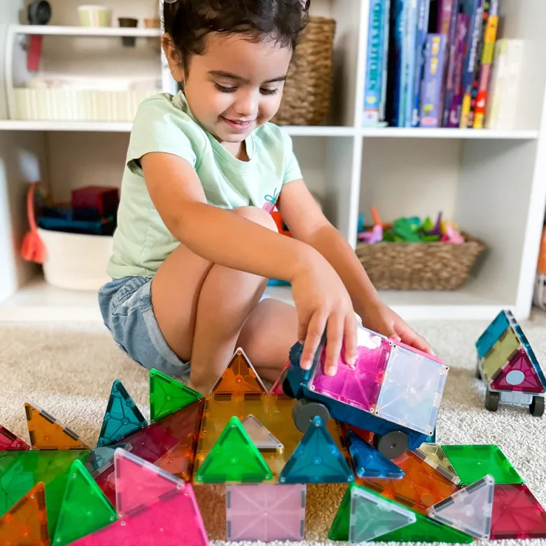Magna-Tiles Grand Prix Frost, 50 Pieces