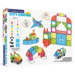 Magna-Tiles Magnetic Building Set, City Center - 110 Pieces