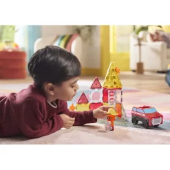 Magna-Tiles Magnetic Building Set, Fire and Rescue Station - 27 Pieces