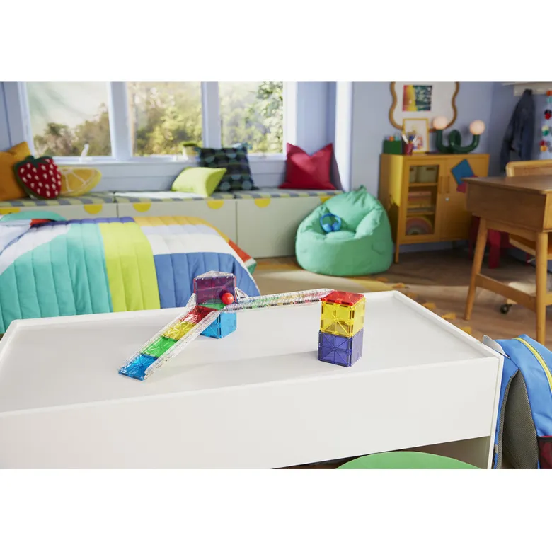 Magna-Tiles Magnetic Building Set, Marble Run - 33 Pieces