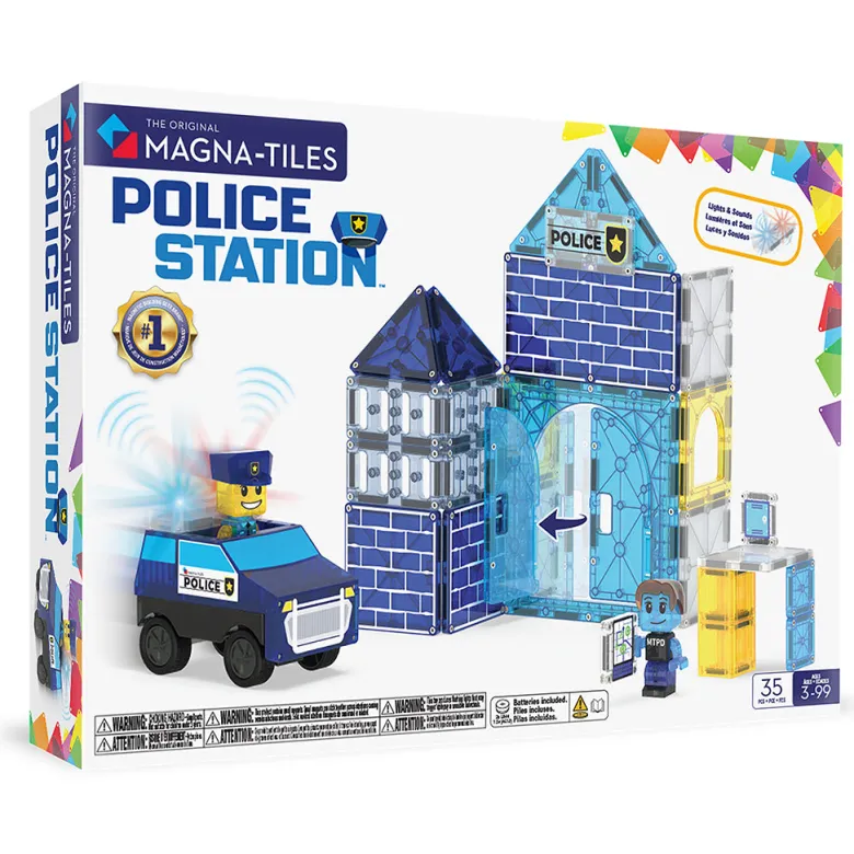Magna-Tiles Magnetic Building Set, Police Station 36 Pieces