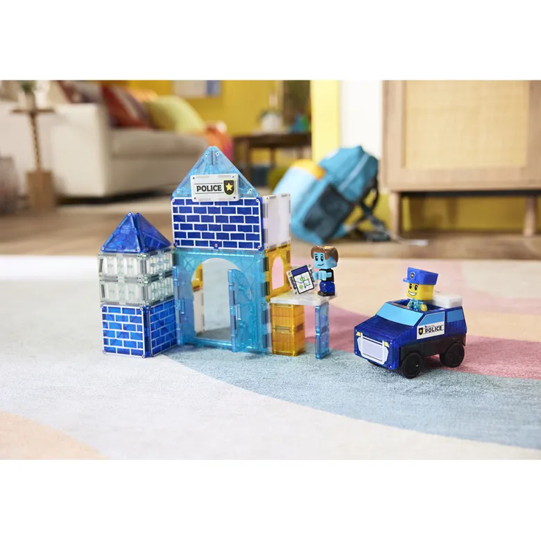Magna-Tiles Magnetic Building Set, Police Station 36 Pieces