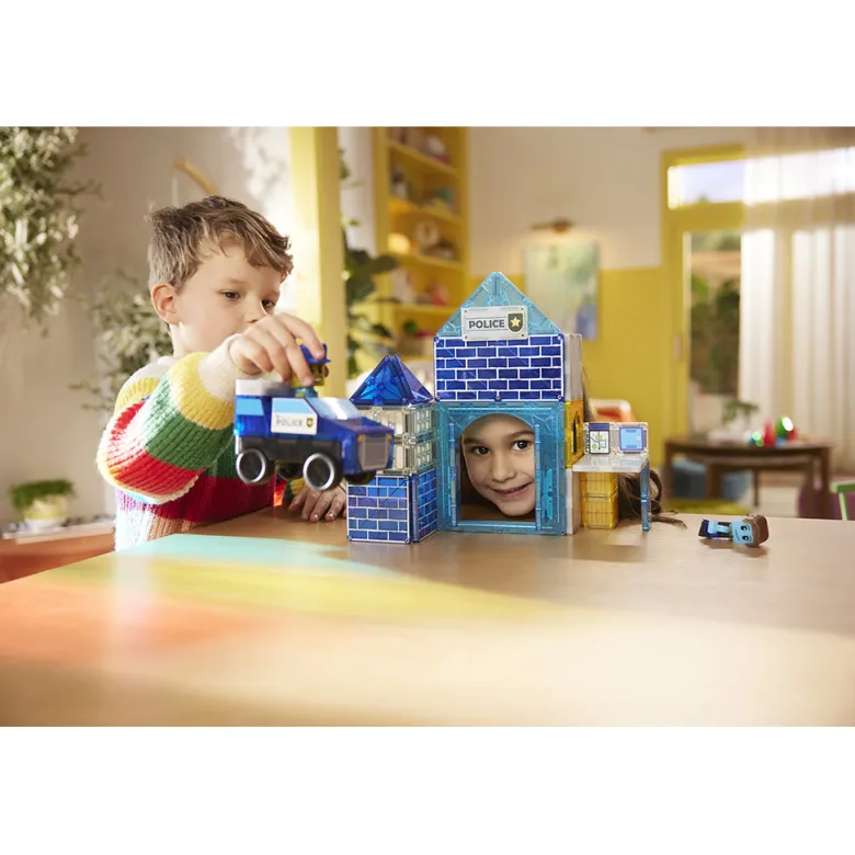 Magna-Tiles Magnetic Building Set, Police Station 36 Pieces