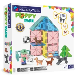 Magna-Tiles Magnetic Construction Set, Dog Daycare – 27 Pieces