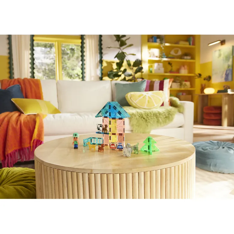 Magna-Tiles Magnetic Construction Set, Dog Daycare – 27 Pieces