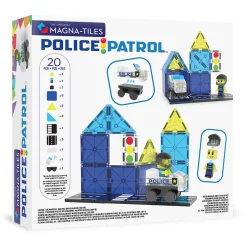 Magna-times Magnetic Building Set, Police Patrol - 20 Pieces