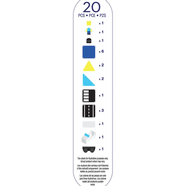 Magna-times Magnetic Building Set, Police Patrol - 20 Pieces