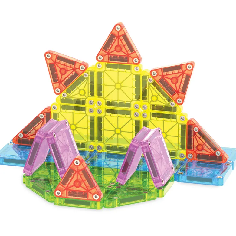 Magna-times Magnetic Building Set, microMAGS Deluxe Travel Set in Box - 55 Pieces
