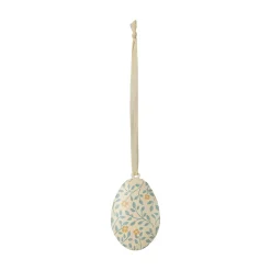 Maileg Easter Decoration, Hanging Ornament - Easter Egg with Leaves - Mint