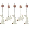 Maileg Easter Decorations, Metal Ornament - Set of 5 Easter Bunnies
