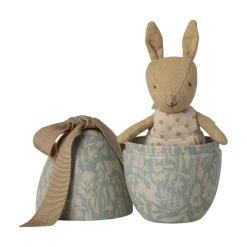 Maileg Easter Egg with Micro Rabbit, Small - Light Blue