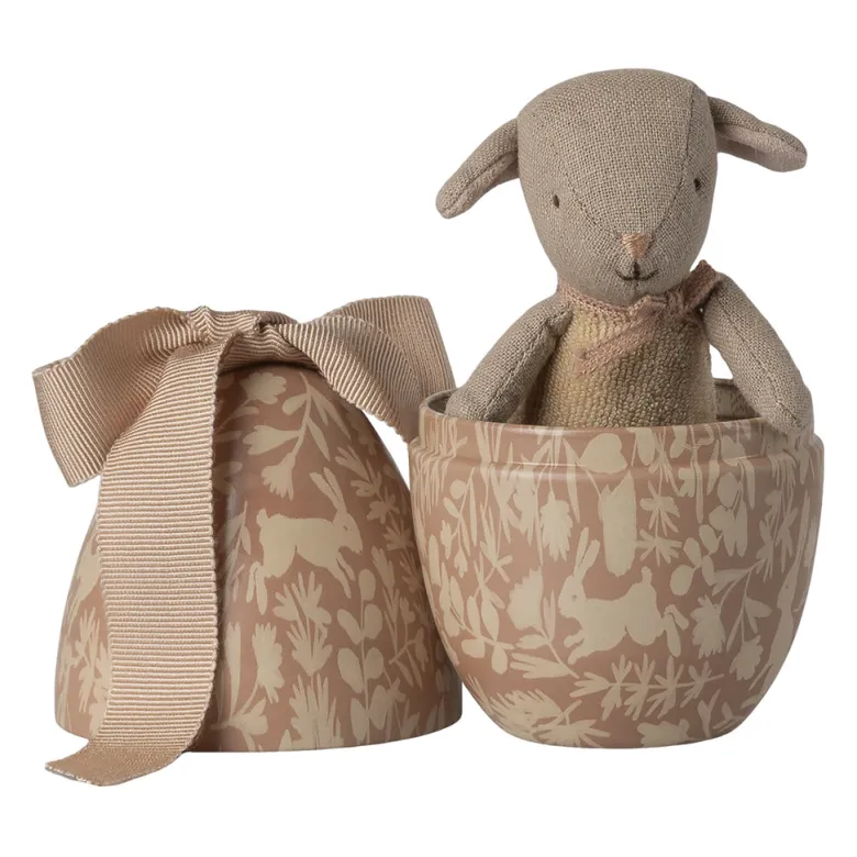Maileg Easter Egg with Micro Lamb, Small - Pink