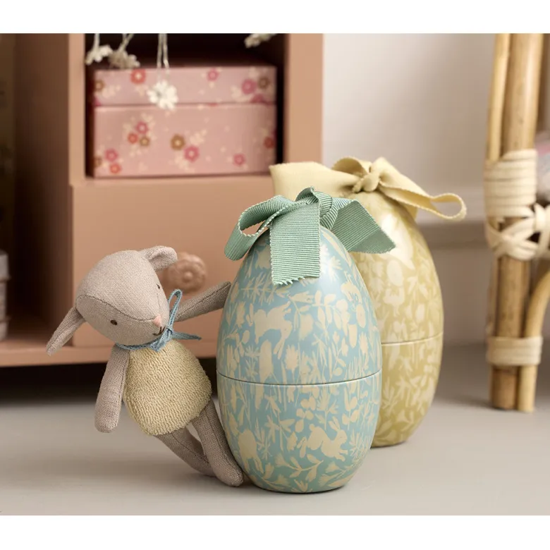 Maileg Metal Easter Egg, Medium - Light Blue