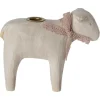 Maileg Wooden Candle Holder, Lamb - Pink