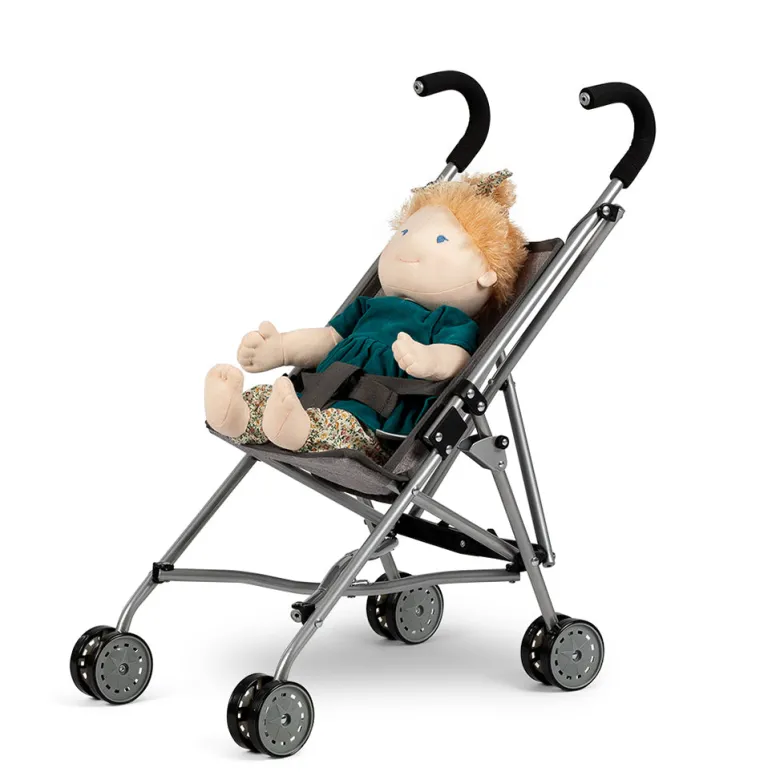 MaMaMeMo Dolls, Dukke paraplyklapvogn - Grå