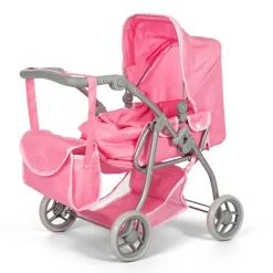 MaMaMeMo Dolls, dukkevogn m. lift - Pink
