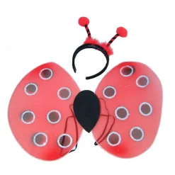 MaMaMeMo Wing Set with Headband - Ladybug