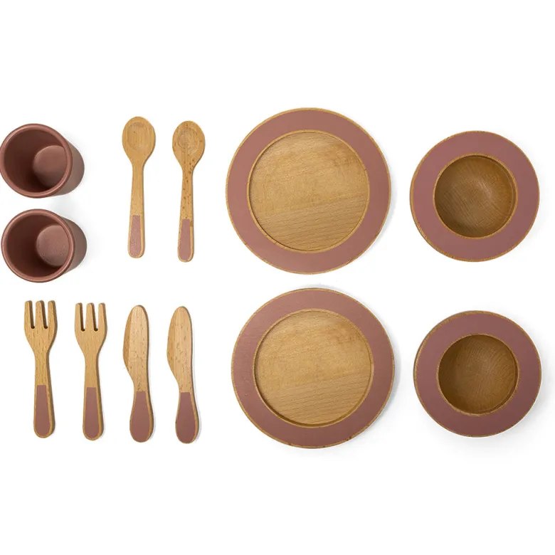 Mamamemo Wooden Dining Set, Cherry Blossom