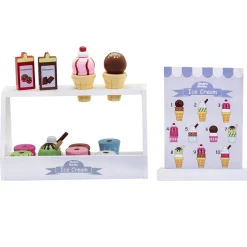 Mamamemo Wooden Ice Cream Stand, 16 Pieces