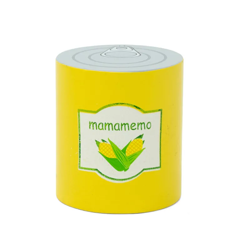 Mamamemo Wooden Play Food, Canned Corn