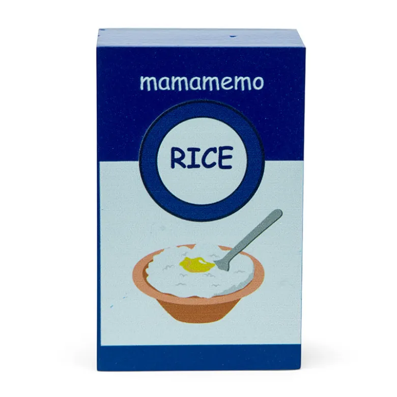 Mamamemo Wooden Play Food, Rice Package