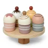 Mamamemo Wooden Play Food, Cupcakes on Cake Stand