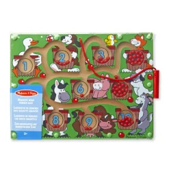 Melissa & Doug Magnetic Wooden Maze Game – Count and Slide Apples