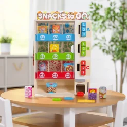 Melissa & Doug Play Food, Snack Vending Machine – 16-Piece Set