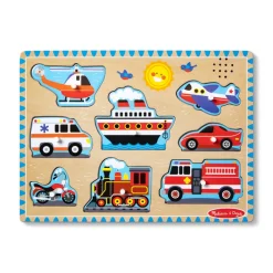 Melissa & Doug Sound Puzzle, Vehicles - 8 Pieces