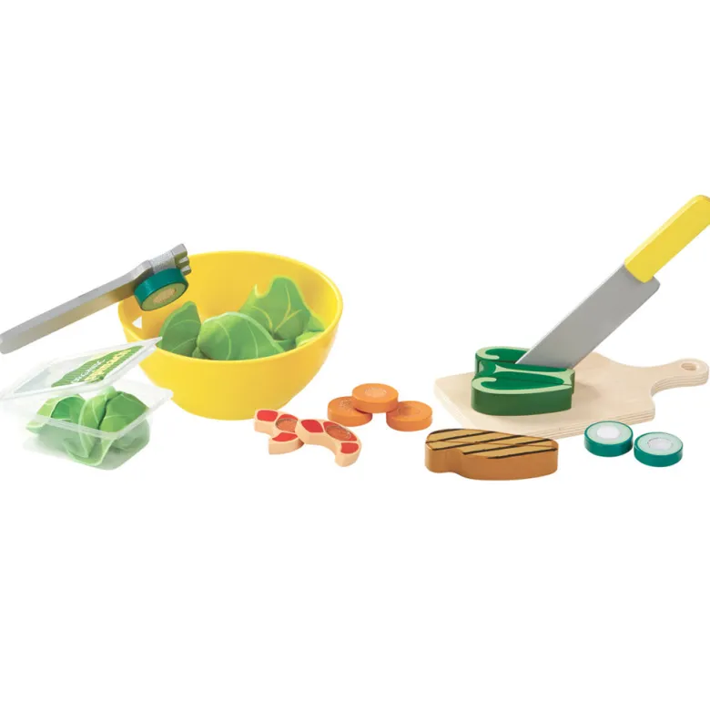 Melissa & Doug Wooden Play Food, Salad Set