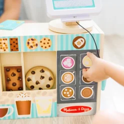 Melissa & Doug Wooden Play Food Set, Barista Coffee Bar – 35 Pieces