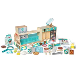 Melissa & Doug Wooden Play Food Set, Barista Coffee Bar – 35 Pieces