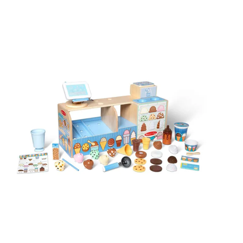 Melissa & Doug Wooden Play Food, Ice Cream Stand