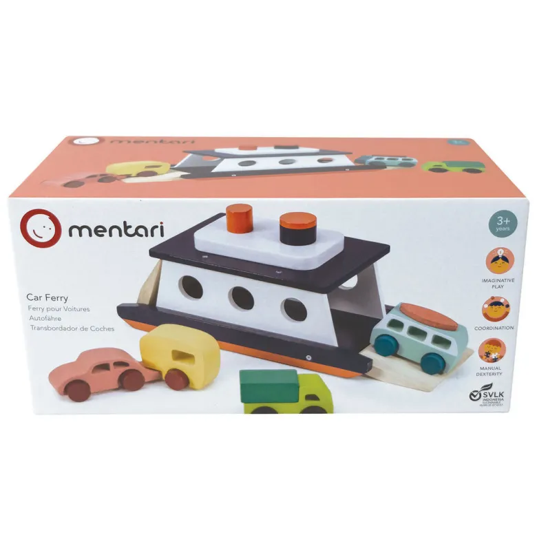 Mentari Wooden Car Ferry with Toy Cars