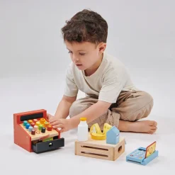 Mentari, Wooden Cash Register with Play Money