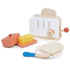 Mentari Wooden Play Food - Toaster and Breakfast Set