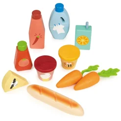 Mentari Wooden Play Food – Shopping Net with Groceries