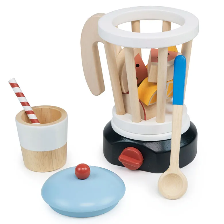 Mentari Wooden Play Food, Blender for Smoothies
