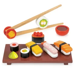 Mentari Wooden Play Food, Sushi Set with 11 Pieces