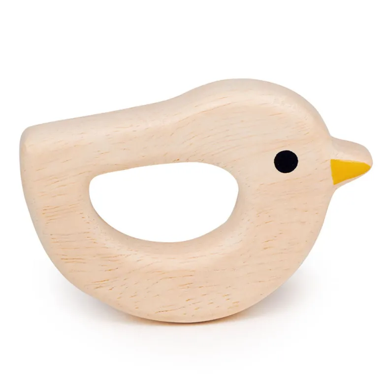 Mentari, Wooden Teething Ring - Bird and Cat