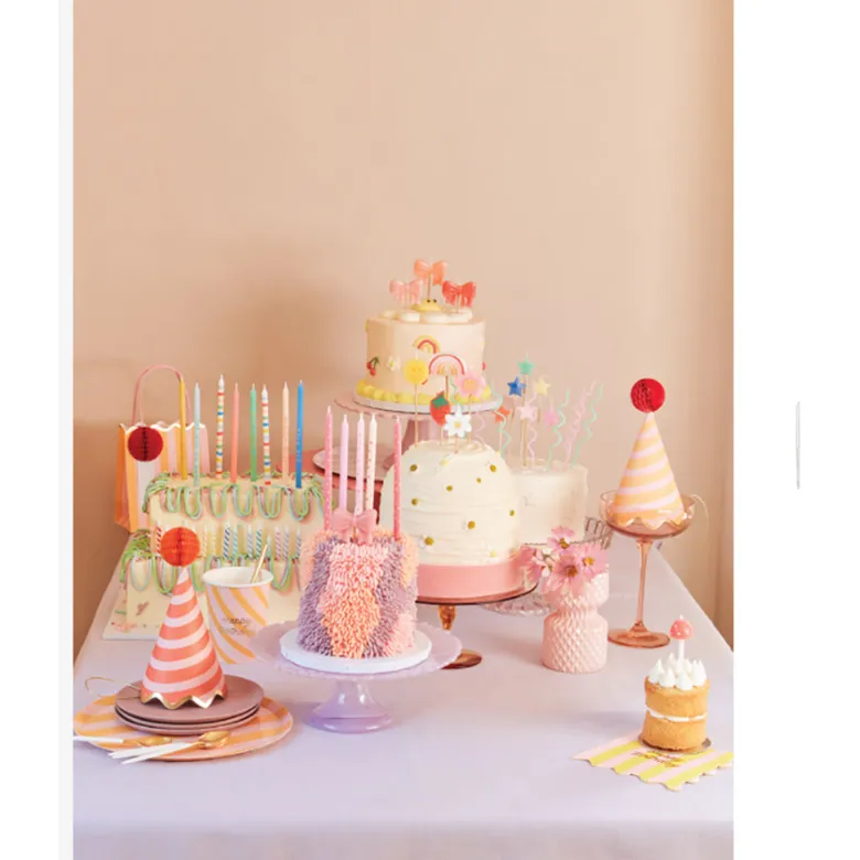 Meri Meri Cake Candles, Happy Face Icon – Pack of 6